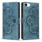 Mandala Embossed Retro Frosted Leather Phone Case, For iPhone 18 Pro / 17 Pro, For iPhone 18 Pro Max / 17 Pro Max, For iPhone 17e / 16e, For iPhone 17