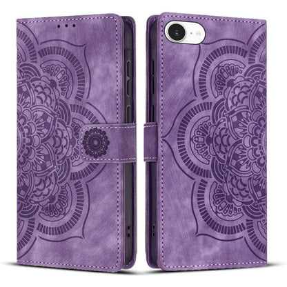 Mandala Embossed Retro Frosted Leather Phone Case, For iPhone 18 Pro / 17 Pro, For iPhone 18 Pro Max / 17 Pro Max, For iPhone 17e / 16e, For iPhone 17