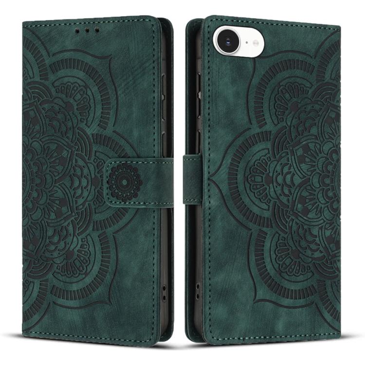 Mandala Embossed Retro Frosted Leather Phone Case, For iPhone 18 Pro / 17 Pro, For iPhone 18 Pro Max / 17 Pro Max, For iPhone 17e / 16e, For iPhone 17