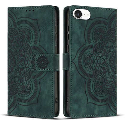 Mandala Embossed Retro Frosted Leather Phone Case, For iPhone 18 Pro / 17 Pro, For iPhone 18 Pro Max / 17 Pro Max, For iPhone 17e / 16e, For iPhone 17