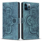 Mandala Embossed Retro Frosted Leather Phone Case, For iPhone 12 mini / 13 mini, For iPhone 12 / 12 Pro, For iPhone 12 Pro Max, For iPhone 11 Pro Max