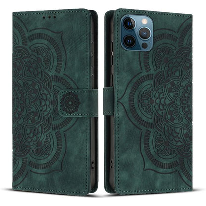 Mandala Embossed Retro Frosted Leather Phone Case, For iPhone 12 mini / 13 mini, For iPhone 12 / 12 Pro, For iPhone 12 Pro Max, For iPhone 11 Pro Max