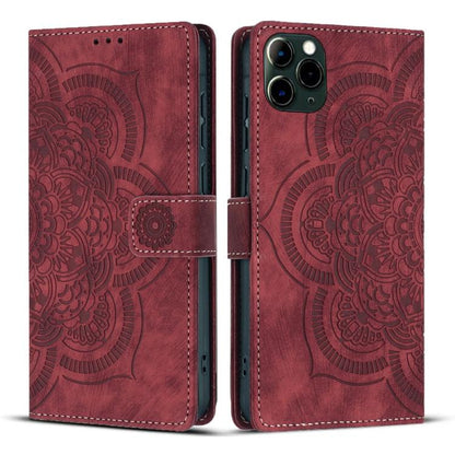Mandala Embossed Retro Frosted Leather Phone Case, For iPhone 12 mini / 13 mini, For iPhone 12 / 12 Pro, For iPhone 12 Pro Max, For iPhone 11 Pro Max
