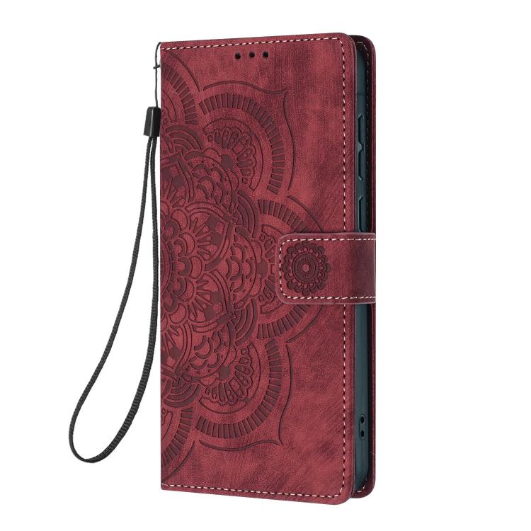 Mandala Embossed Retro Frosted Leather Phone Case, For iPhone 11, For iPhone 11 Pro, For iPhone X / XS, For iPhone XR