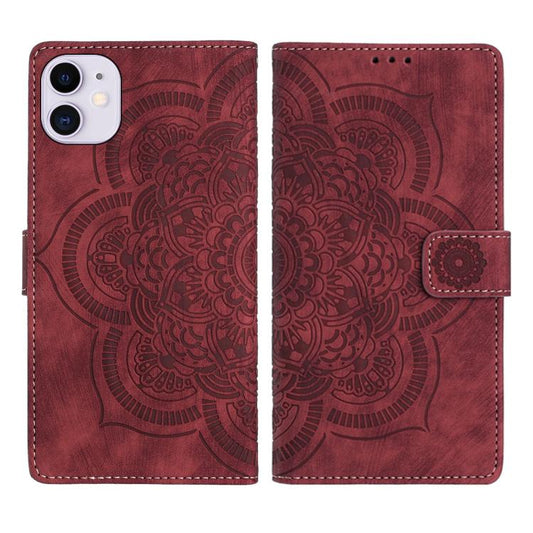 Mandala Embossed Retro Frosted Leather Phone Case