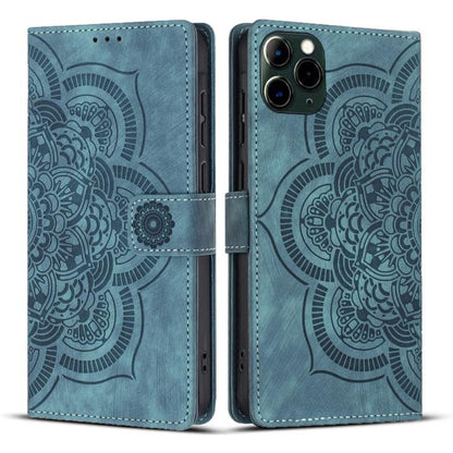 Mandala Embossed Retro Frosted Leather Phone Case, For iPhone 11, For iPhone 11 Pro, For iPhone X / XS, For iPhone XR