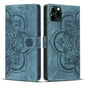 Mandala Embossed Retro Frosted Leather Phone Case, For iPhone 11, For iPhone 11 Pro, For iPhone X / XS, For iPhone XR