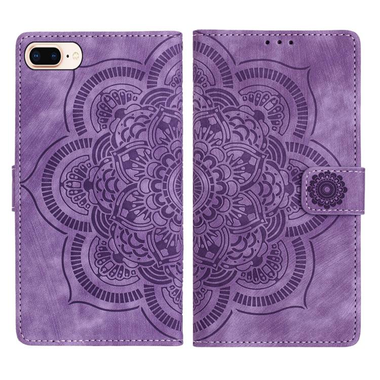 Mandala Embossed Retro Frosted Leather Phone Case