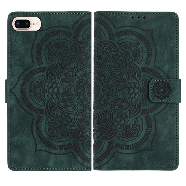 Mandala Embossed Retro Frosted Leather Phone Case