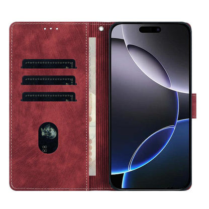 Mandala Embossed Retro Frosted Leather Phone Case, For iPhone 18 Pro / 17 Pro, For iPhone 18 Pro Max / 17 Pro Max, For iPhone 17e / 16e, For iPhone 17