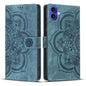 Mandala Embossed Retro Frosted Leather Phone Case, For iPhone 18 Pro / 17 Pro, For iPhone 18 Pro Max / 17 Pro Max, For iPhone 17e / 16e, For iPhone 17
