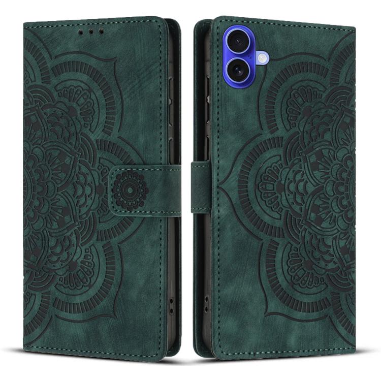 Mandala Embossed Retro Frosted Leather Phone Case, For iPhone 18 Pro / 17 Pro, For iPhone 18 Pro Max / 17 Pro Max, For iPhone 17e / 16e, For iPhone 17