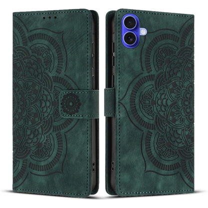 Mandala Embossed Retro Frosted Leather Phone Case, For iPhone 18 Pro / 17 Pro, For iPhone 18 Pro Max / 17 Pro Max, For iPhone 17e / 16e, For iPhone 17