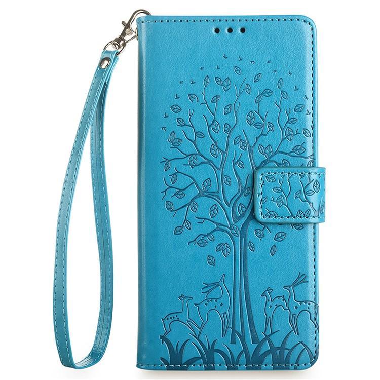 Tree & Deer Embossed Leather Phone Case, For iPhone Air