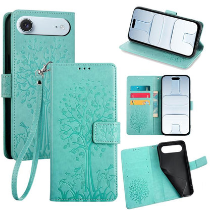 Tree & Deer Embossed Leather Phone Case