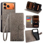 Tree & Deer Embossed Leather Phone Case, For iPhone 17e / 16e, For iPhone 17 Pro Max, For iPhone 17 Pro, For iPhone 17