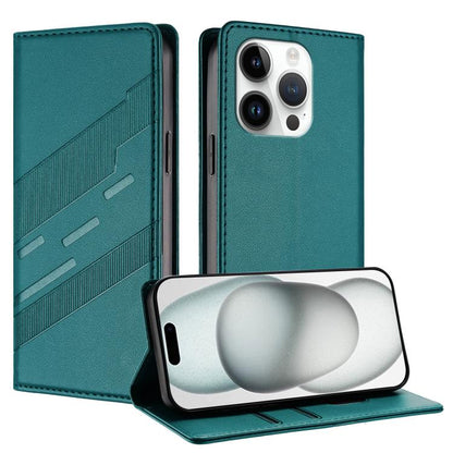 Embossed Multi-functional Wallet Retro Leather Phone Case, For iPhone 15 Pro Max, For iPhone 15 Pro, For iPhone 15 Plus