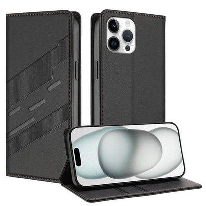 Embossed Multi-functional Wallet Retro Leather Phone Case