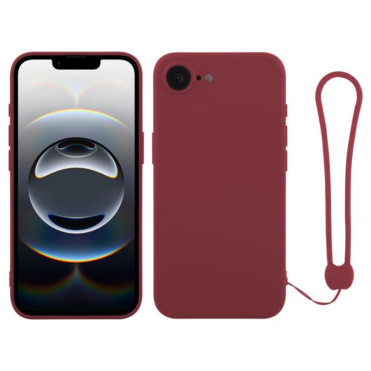 Silicone Phone Case with Wrist Strap, For iPhone 16e