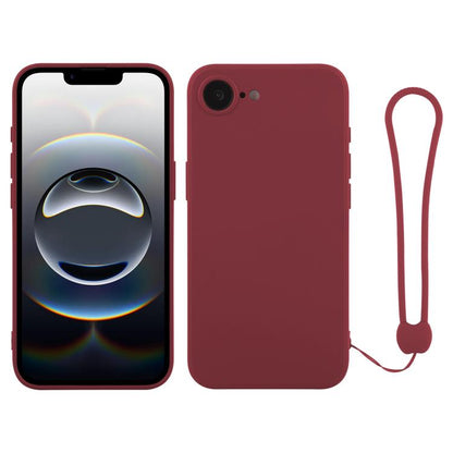 Silicone Phone Case with Wrist Strap, For iPhone 16e