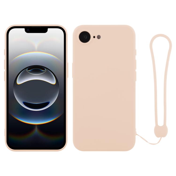Silicone Phone Case with Wrist Strap, For iPhone 16e