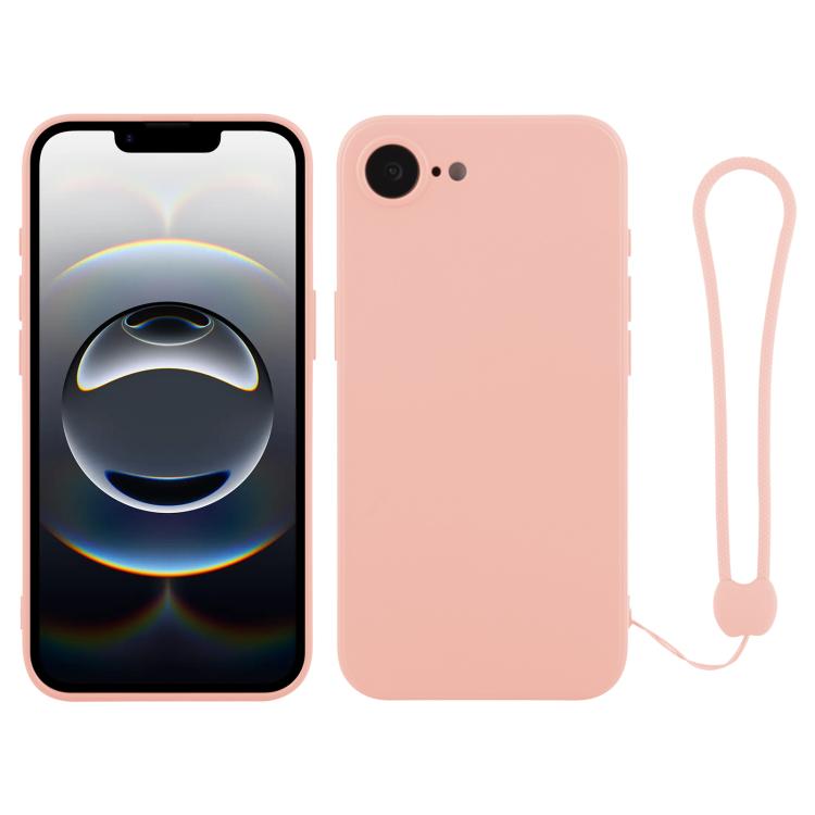 Silicone Phone Case with Wrist Strap, For iPhone 16e