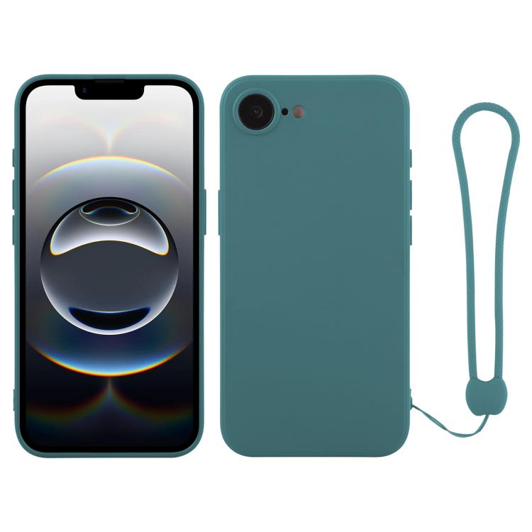 Silicone Phone Case with Wrist Strap, For iPhone 16e