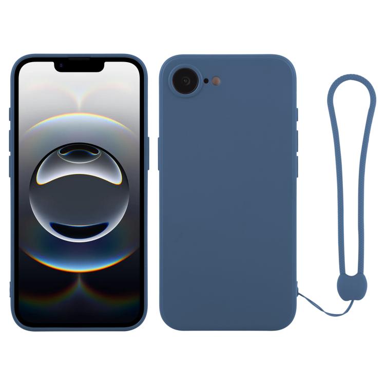 Silicone Phone Case with Wrist Strap, For iPhone 16e