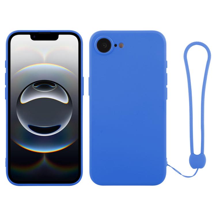 Silicone Phone Case with Wrist Strap, For iPhone 16e