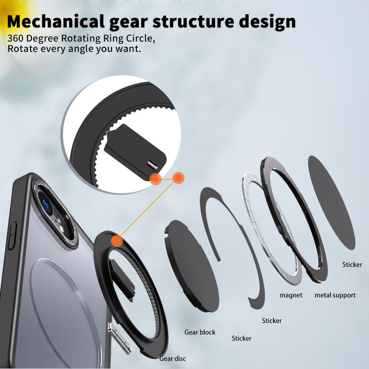360-degree Rotating MagSafe Magnetic Holder Phone Case, For iPhone 17e / 16e, For iPhone 17 Pro Max, For iPhone 17 Pro, For iPhone 17