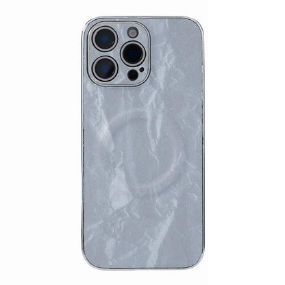Electroplating PC Snow Bark Texture MagSafe Phone Case, For iPhone 17e / 16e, For iPhone 16 Pro Max, For iPhone 16 Pro, For iPhone 16 Plus