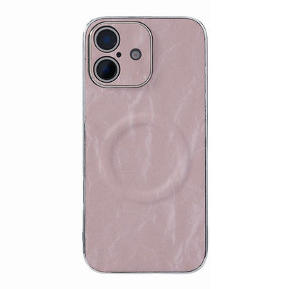 Electroplating PC Snow Bark Texture MagSafe Phone Case, For iPhone 17e / 16e, For iPhone 16 Pro Max, For iPhone 16 Pro, For iPhone 16 Plus