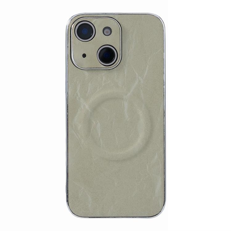 Electroplating PC Snow Bark Texture MagSafe Phone Case