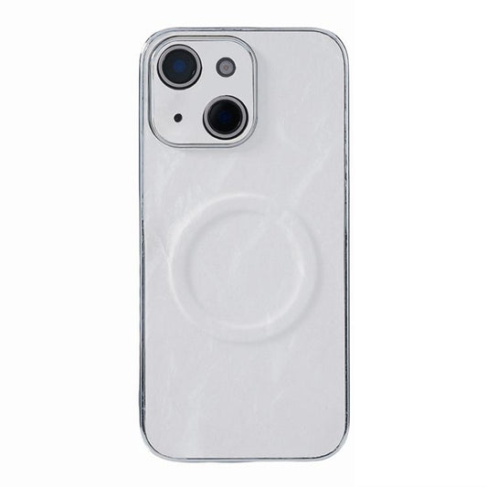 Electroplating PC Snow Bark Texture MagSafe Phone Case, For iPhone 15, For iPhone 14 Plus, For iPhone 14, For iPhone 14 Pro