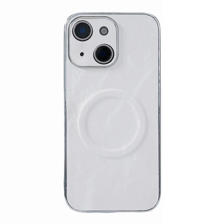 Electroplating PC Snow Bark Texture MagSafe Phone Case, For iPhone 15, For iPhone 14 Plus, For iPhone 14, For iPhone 14 Pro
