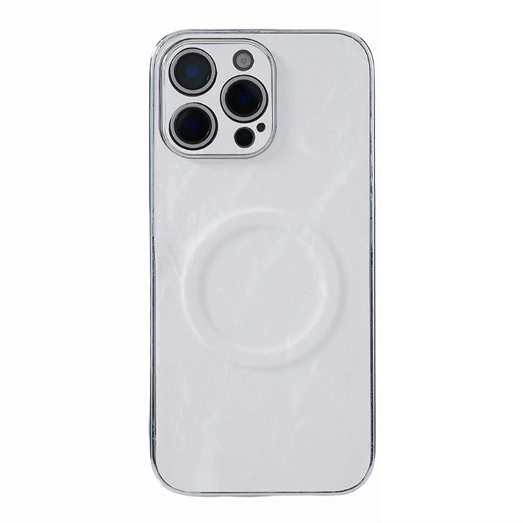 Electroplating PC Snow Bark Texture MagSafe Phone Case, For iPhone 15, For iPhone 14 Plus, For iPhone 14, For iPhone 14 Pro