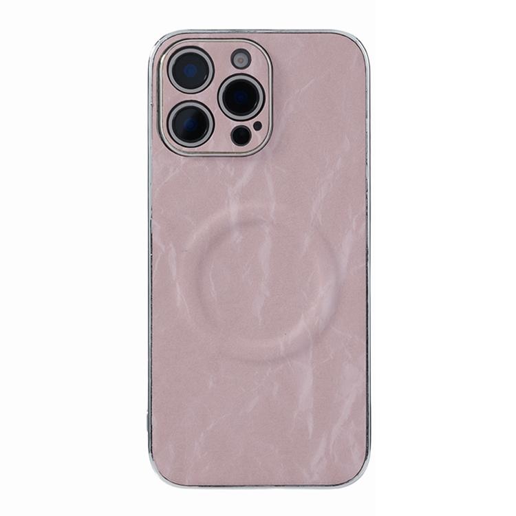 Electroplating PC Snow Bark Texture MagSafe Phone Case, For iPhone 15, For iPhone 14 Plus, For iPhone 14, For iPhone 14 Pro
