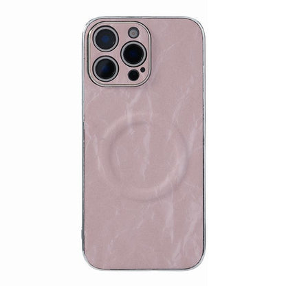 Electroplating PC Snow Bark Texture MagSafe Phone Case, For iPhone 14 Pro Max, For iPhone 13 Pro Max, For iPhone 13 Pro, For iPhone 13