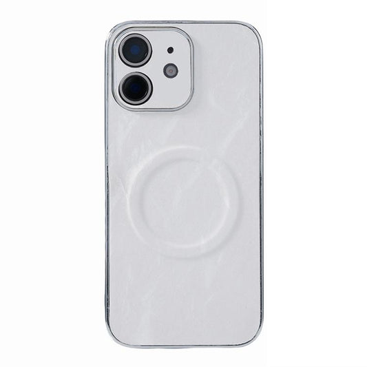 Electroplating PC Snow Bark Texture MagSafe Phone Case, For iPhone 12, For iPhone 12 Pro Max, For iPhone 12 Pro