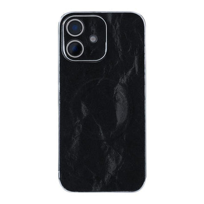 Electroplating PC Snow Bark Texture MagSafe Phone Case, For iPhone 12, For iPhone 12 Pro Max, For iPhone 12 Pro