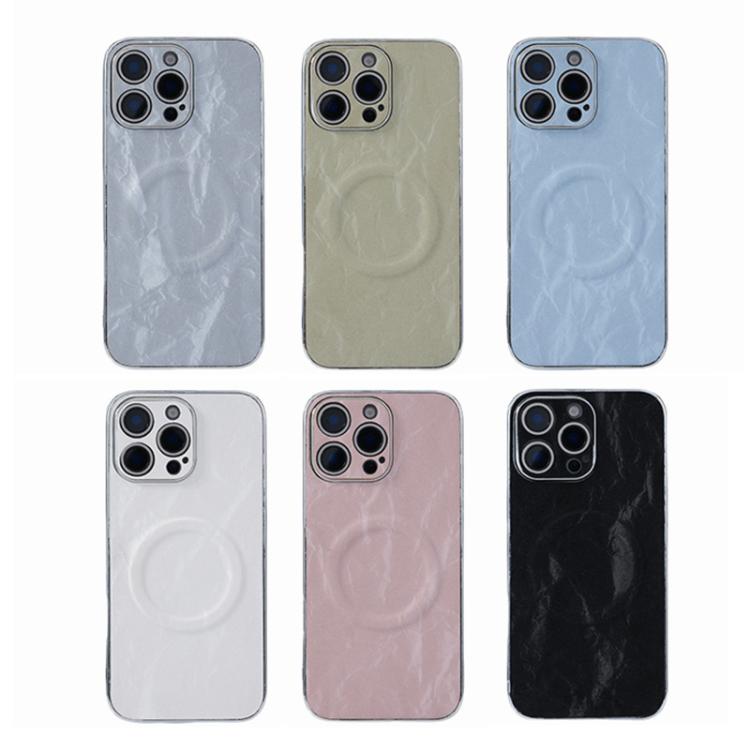 Electroplating PC Snow Bark Texture MagSafe Phone Case, For iPhone 15, For iPhone 14 Plus, For iPhone 14, For iPhone 14 Pro
