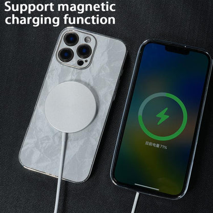 Electroplating PC Snow Bark Texture MagSafe Phone Case, For iPhone 15, For iPhone 14 Plus, For iPhone 14, For iPhone 14 Pro