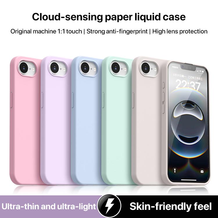 Burom Cloud Sensing Ultra-thin Liquid Silicone Full Coverage Phone Case, For iPhone 15 Pro Max