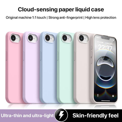 Burom Cloud Sensing Ultra-thin Liquid Silicone Full Coverage Phone Case, For iPhone 16 Plus