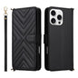 Multifunctional 6-Card Slots Leather Phone Case with Wrist Strap
