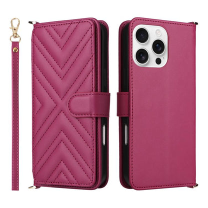 Multifunctional 6-Card Slots Leather Phone Case with Wrist Strap, For iPhone 17e / 16e, For iPhone 17 Pro Max, For iPhone 17 Pro, For iPhone Air, For iPhone 16 Pro Max, For iPhone 16 Pro