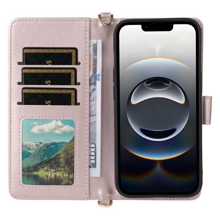 Multifunctional 6-Card Slots Leather Phone Case with Wrist Strap, For iPhone 17e / 16e, For iPhone 17 Pro Max, For iPhone 17 Pro, For iPhone Air, For iPhone 16 Pro Max, For iPhone 16 Pro