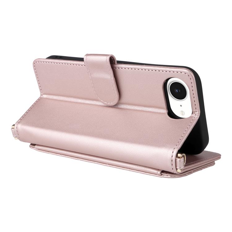 Multifunctional 6-Card Slots Leather Phone Case with Wrist Strap, For iPhone 17e / 16e, For iPhone 17 Pro Max, For iPhone 17 Pro, For iPhone Air, For iPhone 16 Pro Max, For iPhone 16 Pro
