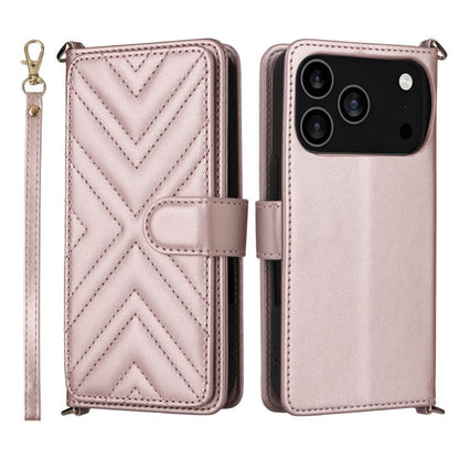 Multifunctional 6-Card Slots Leather Phone Case with Wrist Strap