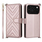 Multifunctional 6-Card Slots Leather Phone Case with Wrist Strap, For iPhone 17e / 16e, For iPhone 17 Pro Max, For iPhone 17 Pro, For iPhone Air, For iPhone 16 Pro Max, For iPhone 16 Pro